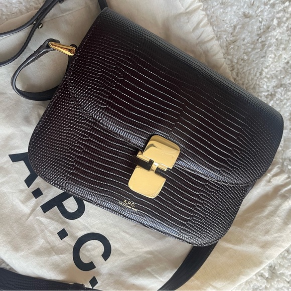 A.P.C burgundy mini grace bag - Picture 4 of 9
